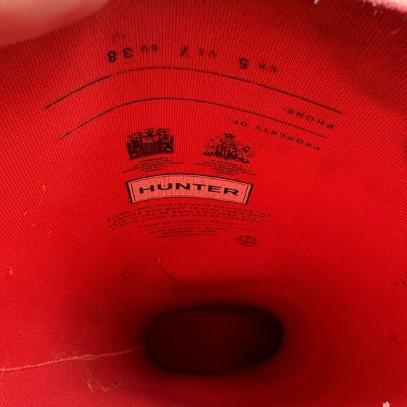 Hunter Rain Boots Womens Size 7 Pink Rubber Original Tall Classic Outdoor Matte - Picture 12 of 12